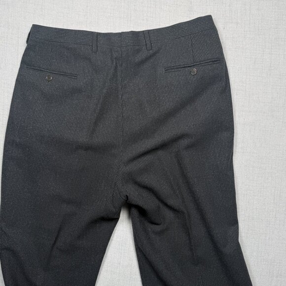 VTG Trussini Suit Set Linea Nuova Wool Blend Gray Pinstripe Two Piece Mens 52 6L - Picture 4 of 14